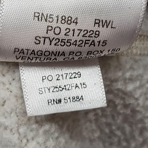 Patagonia Better Sweater Womens Small Cream Green Full Zip Fleece Jacket 25542 - Picture 15 of 15